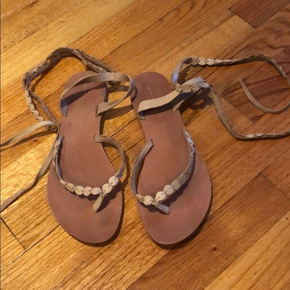 Zara Lace-up Sandals - Picture 1 of 4